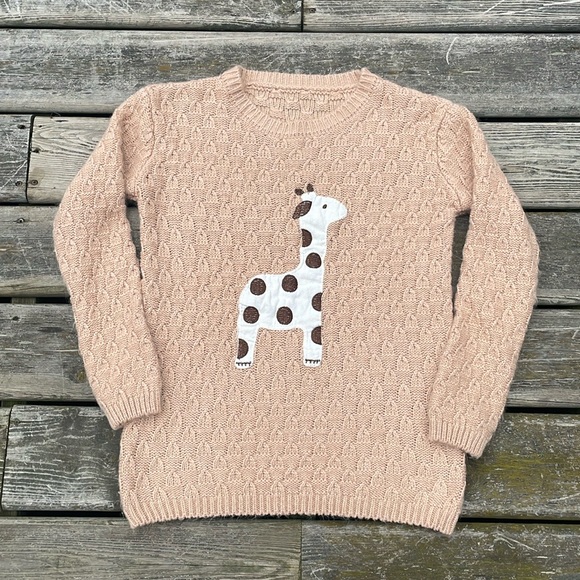 cable knit pull over sweater with giraffe So soft - Picture 2 of 8